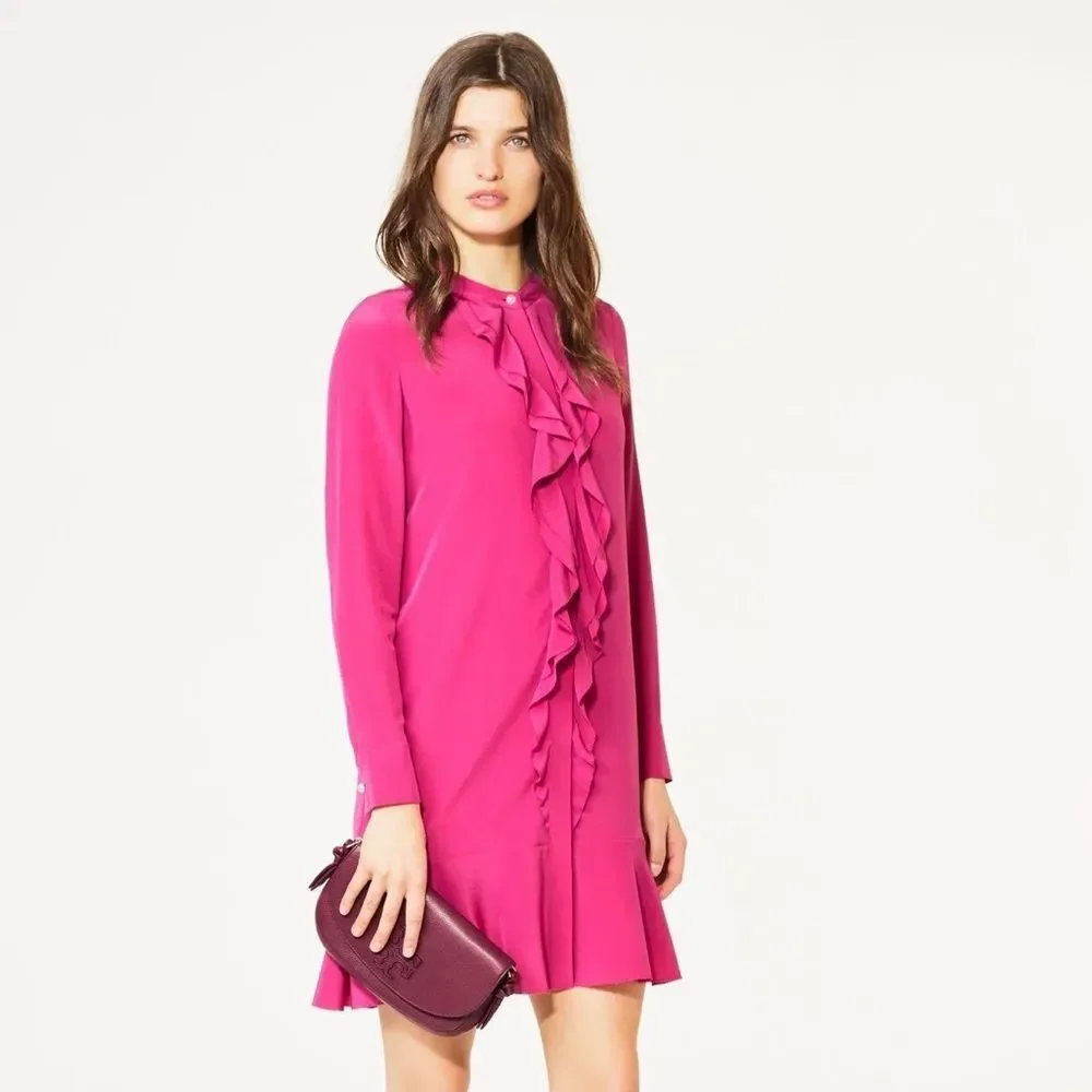 tory burch pink dress Tory Burch Short Sleeve Dress, Women's, Pink
